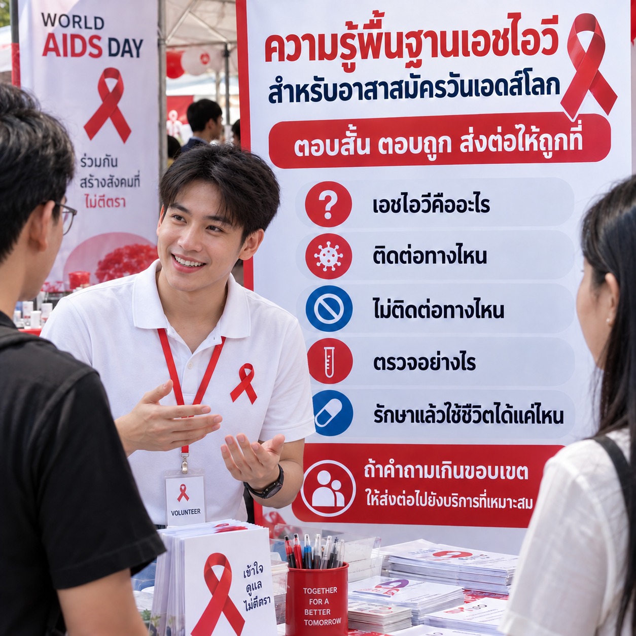 ความรู้พื้นฐานเอชไอวีสำหรับอาสาสมัครวันเอดส์โลก
